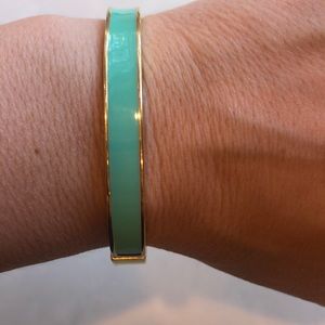 Kate spade teal and gold bangle